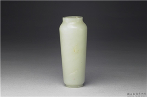 清 青玉素瓶,清,玉石,香具/盛装器