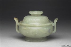 清 青玉雕花炉,清,玉石,香具/盛装器