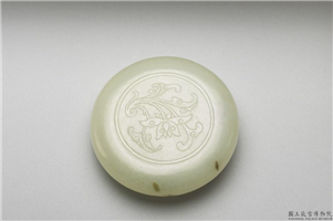清 青玉番莲小盒,清,玉石,香具/盛装器