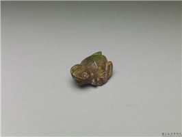 战国 雕骨蛙,东周战国,骨,明器