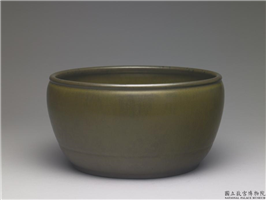 清 雍正 茶叶末釉缸,清 世宗,,水器