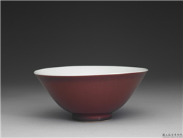 清 雍正 红釉碗,清 世宗,,食器