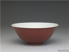 清 雍正 红釉碗,清 世宗,,食器