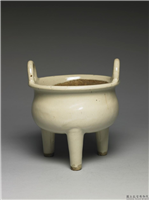 明-清 广窑 白瓷鼎式炉,明~清,,盛装器、香具