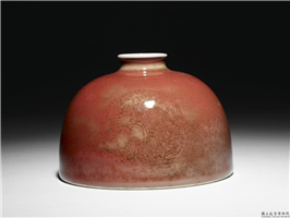 清 康熙 红釉暗花龙凤太白尊,清 圣祖,,花器、酒器