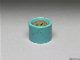 清 乾隆 松石绿釉斑指,清 高宗,,手饰