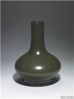 清 乾隆 茶叶末直口掸瓶,清 高宗,,盛装器