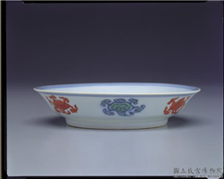 明 嘉靖 斗彩如意云芝碟,明 嘉靖,,盛装器