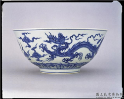 明 成化窑 青花龙凤纹大碗,明 成化,陶瓷,盛装器