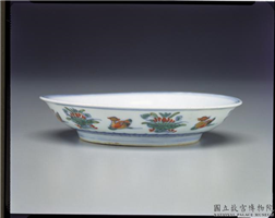 明 嘉靖窑 五彩莲塘鸳鸯小碟,明 嘉靖,,盛装器