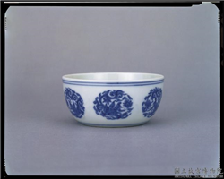 明 成化窑 青花团夔纹小洗,明 成化,陶瓷,水器