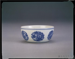 明 成化窑 青花团夔纹小洗,明 成化,陶瓷,水器