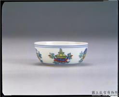 明 成化窑 斗彩莲托五珍宝小洗,明 成化,,水器