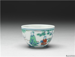 明 成化窑 斗彩高士杯,明 成化,,饮器