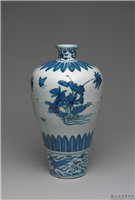 明 青花莲塘海兽梅瓶,明,,盛装器