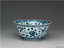 明 官窑 青花四季花卉碗,明,,盛装器