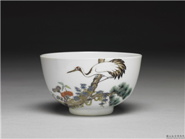 清 雍正窑 粉彩松鹤长春锺,清 世宗,,盛装器
