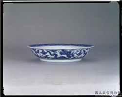 明 成化窑 青花六龙纹盘,明 成化,陶瓷,盛装器
