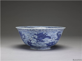 明 万历 青花海兽碗,明 神宗,陶瓷,盛装器