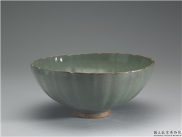 元 钧窑 天青莲花式碗,元,陶瓷,食器