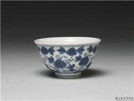 明 万历 青花花卉盃,明 神宗,,盛装器