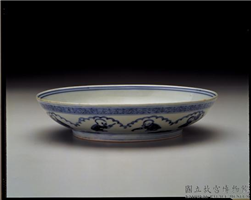 明 嘉靖 青花婴戏图盘,明 嘉靖,陶瓷,盛装器