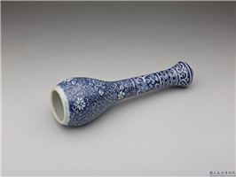 明 青花瓷花卉斗笔管,明 万历,陶瓷,文具文玩