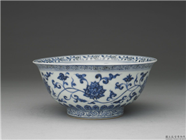 明 宣德 青花四季花卉碗,明 宣宗,,盛装器