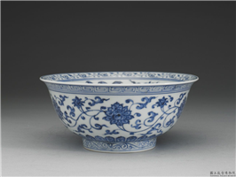 明 宣德 青花四季花卉碗,明 宣宗,,盛装器