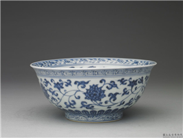 明 宣德 青花四季花卉碗,明 宣宗,,盛装器