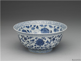 明 宣德 青花四季花卉碗,明 宣宗,,盛装器