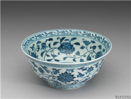 明 宣德 青花四季花卉碗,明 宣宗,,盛装器
