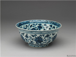 明 官窑 青花四季花卉碗,明,,盛装器