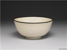 宋 定窑 划花莲花碗,宋,陶瓷,文具、文玩