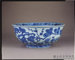 明 宣德窑 青花三友纹大碗,明 宣德,陶瓷,食器