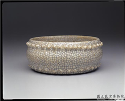 明 哥釉鼓式洗,明,陶瓷,陈设器,文房,水器