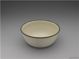 宋 定窑 牙白划花莲花洗,宋,,文具、文玩