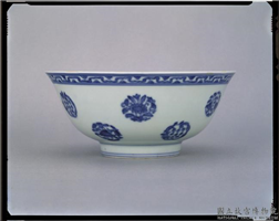 明 成化窑 青花四季团花果纹碗,明 成化,陶瓷,盛装器