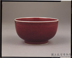 明 宣德窑 宝石红直口碗,明 宣德,陶瓷,食器