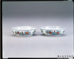 明 成化窑 斗彩花果葡萄小碟,明 成化,,盛装器