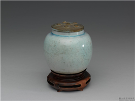 清 青蓝釉水盂,清,,盛装器