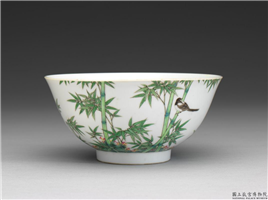 清 雍正 珐琅彩瓷竹鹊碗,清 世宗 雍正,陶瓷,盛装器