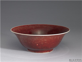 清　红釉碗,明 宣宗,,盛装器