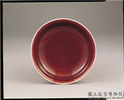 明 宣德窑 宝石红碟,明 宣德,陶瓷,盛装器