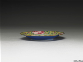 清 乾隆 磁胎画珐琅花鸟四寸碟,清 高宗,,盛装器
