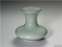 清 乾隆 冬青釉三孔花插,清 高宗,,花器