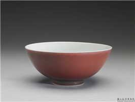 清 雍正 红釉碗,清 世宗,,食器
