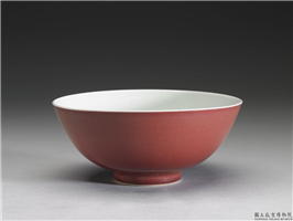 清 雍正 红釉碗,清 世宗,,食器