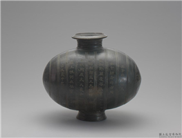 战国至西汉  黑陶茧式壶,战国至西汉,陶瓷,盛装器