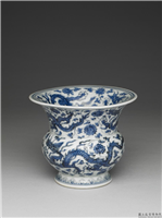 明 正德 青花六龙穿花渣斗	,明 正德　,,盛装器